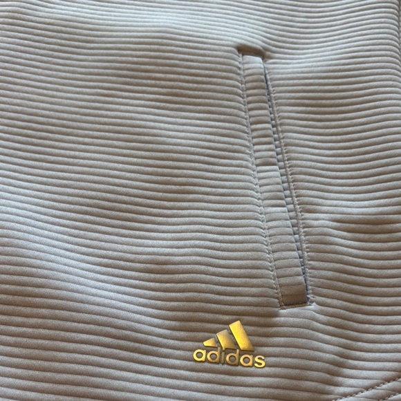 Adidas Golf Sky Blue Ribbed zip light weight jacket - Picture 5 of 7